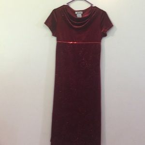 A. BYER Fancy Velvet Dress Gorgeous Sparkle Design Like NEW Size 14 1/2 Pretty